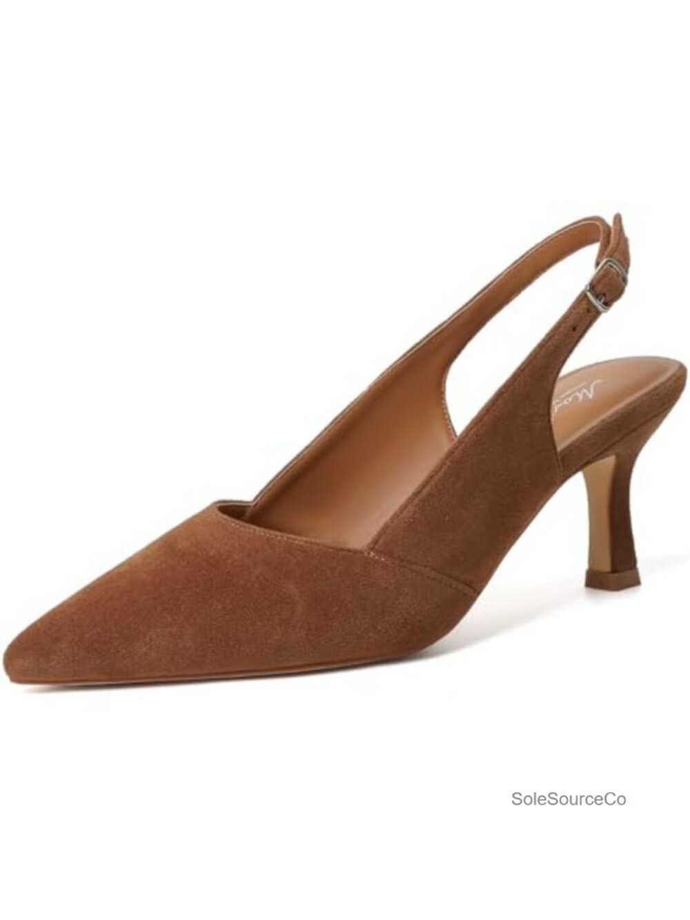 Slingback Kitten Heels Pointed Closed Toe Pumps for Wedding Party